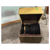 Storage box of record albums