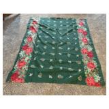 Holiday floral tablecloth
