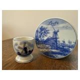 Delft plate, egg stand