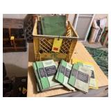 Crate of John Deere, farm equipment manuals