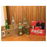 Nascar Coca Cola, 7 UP, Canada Dry soda bottles