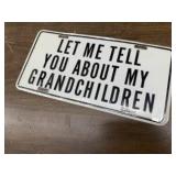 Novelty grandparent license plate