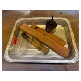 Oil can, levels, corn knife