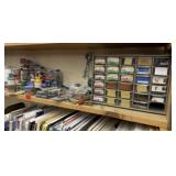 Shelf of hardware, shop supplies, organizer