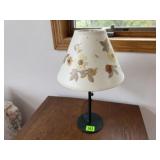 Dried floral shade table lamp