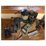 Phone case, battery chargers, propane canisters