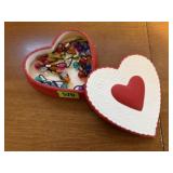 Valentine box, vintage hair ties