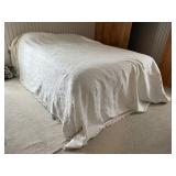 White Summer Garden full size bedspread