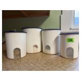Tupperware storage canister 4 piece set
