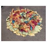 Fabric rag wreath