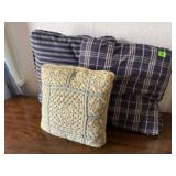 Throw pillows, Granny square crocheted pillow
