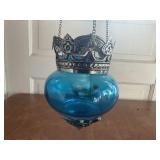 Teal Moroccan hanging lantern