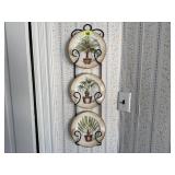 Wire plate rack, palm tree plates