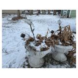 Lightweight planters, flamingo garden