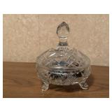 Covered candy dish, beads included