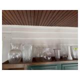 Milk glass, assorted floral vases