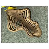 Metal cross garden spinner