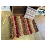 Rug, throw pillow