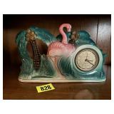 Vintage flamingo clock