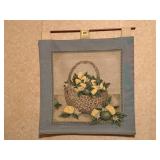 Basket of Lemons tapestry wall hanging