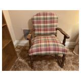 Plaid arm chair