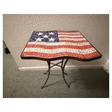 American flag mosaic table