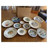 Decorative, souvenir plate collection