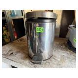 Small stainless trash bin