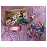 Macrame wall hanging, gnome, buttons, stickers