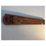 Religious wood burned wall decor