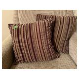 Striped throw pillows (2)