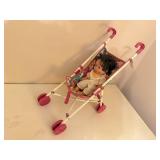 Doll stroller, baby doll included