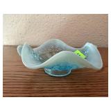 Antique Northwood blue opalescent bowl