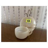 Alabaster stone teapot & saucer set