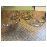 Vintage Anchor Hocking clear, goose & country