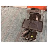 Computer monitors, computer, keyboard, mouse