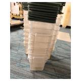 Food Storage Container w/ lids, 7" x 7"