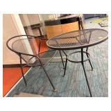 Metal table and chair set