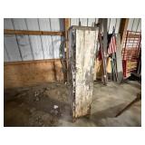 Distressed metal chimney cabinet