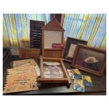 Bulletin board, shutter, wall signs, frames