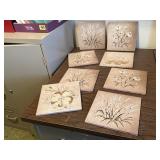 Floral decorative tiles