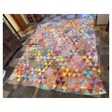 Vibrant scrap quilt top