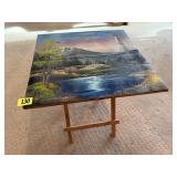 Painted lighthouse folding table