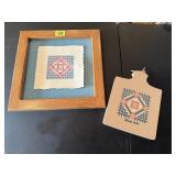 Quilt block wall decor, 2 piece set