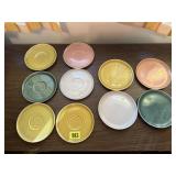 Russell Wright pottery plates, saucers, teapot