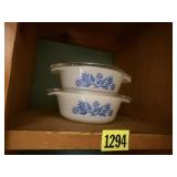 Fire King baking covered baking dishes (2)