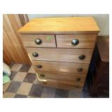 Natural pine chest of drawers