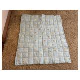 Checked baby quilt