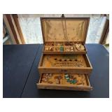 Vintage jewelry box, contents included