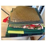 Red & green, holiday, calico fabric yardage